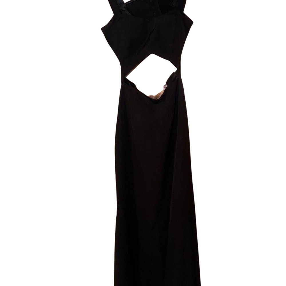 BSB Collection Black Cutout‎ Maxi Gown Sweetheart Bustier Evening Dress